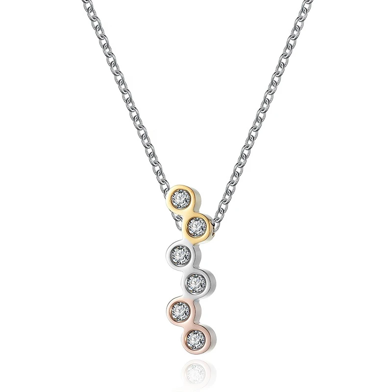 Cubic Zircon Pendant Necklace Birthday Gift For Women Girls Cubic Zircon Pendant Necklace Birthday Gift For Women Girls