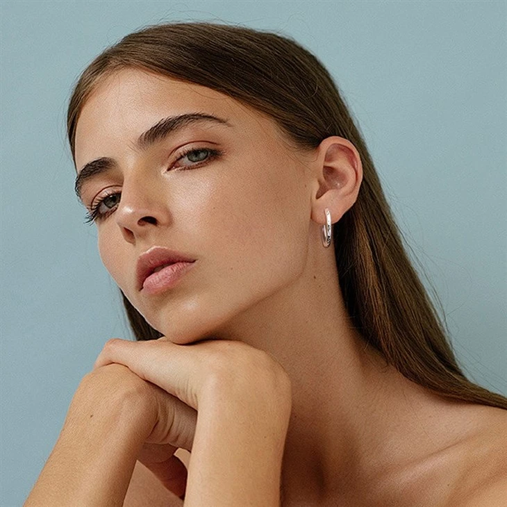 316L Stainless Steel PVD Diamond-Cut Polished Hoop Earrings high quality