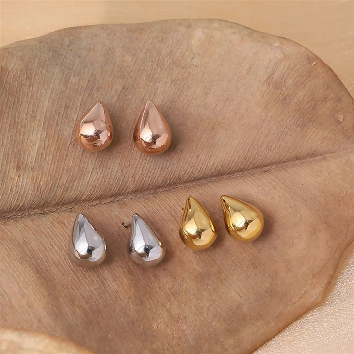 316L Stainless Steel PVD Mirror Polished Teardrop Stud Earrings price 316L Stainless Steel PVD Mirror Polished Teardrop Stud Earrings price